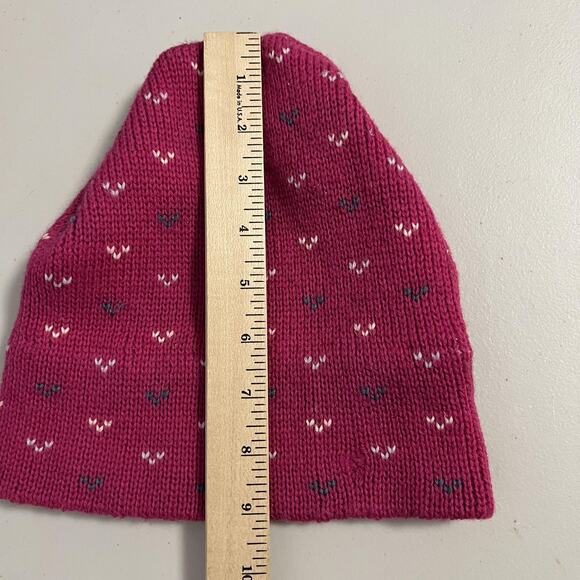 Vintage Wigwam Hat Beanie Pink Wool Knit Made USA Winter Ski Womens 80s USA - Picture 9 of 12